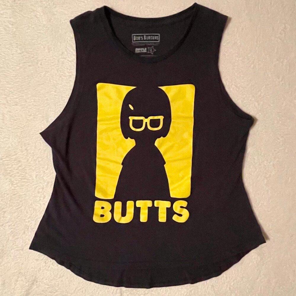 Bob's Burgers Tina Butts Tank Top T-Shirt (Large) Ripple Junction - Black